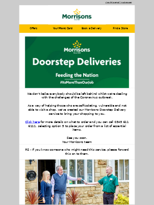 Morrison Market (UK) - New Doorstep Delivery Service...