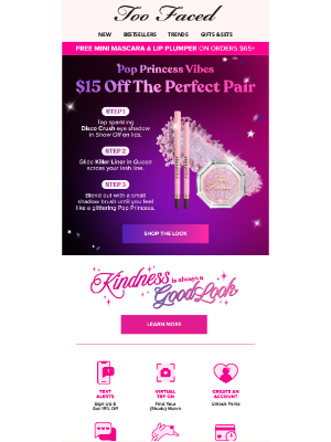 Too Faced Cosmetics - Glam Eyes. $15 Off. Time’s Ticking.