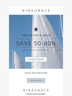 KiraGrace - Save up to 80%: Four Days Only