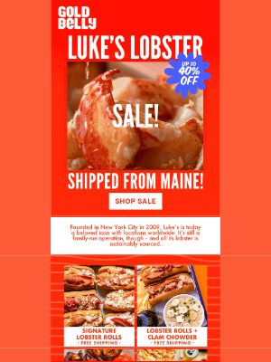 Goldbelly - 🦞Maine Lobster SALE – 40% OFF!🦞