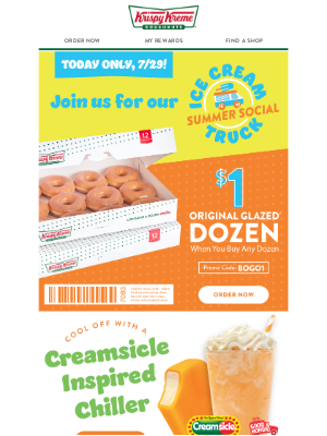 Krispy Kreme Doughnuts - Buy one, share one! Today only