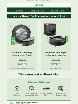 iRobot - Insider Access: Weekend sale starts now!