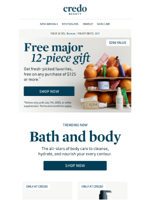 Credo Beauty - Our biggest gift of the year ($206 value)