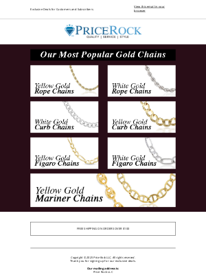 pricerock - Find the perfect gold chain for Dad this Father's Day