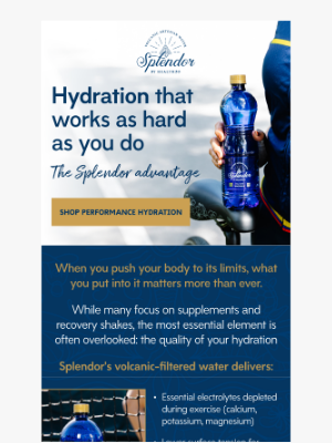 Splendor - Your workout's missing ingredient 💧
