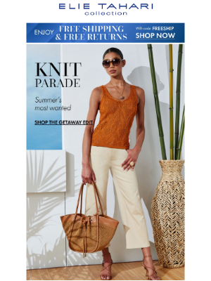 Elie Tahari - Stay Cool and Chic: Dive into Summer Knits!