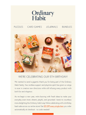 Ordinary Habit - Birthday Bash Sale 🥂