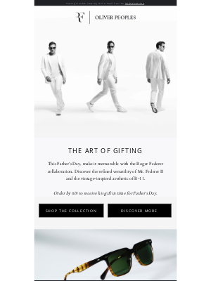 Oliver Peoples - The Art of Gifting: Roger Federer OP Collection
