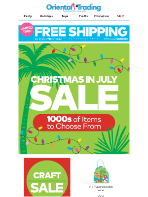 Oriental Trading Company - Ho, Ho, HOT Deals: Christmas in July Sale Starts Now!