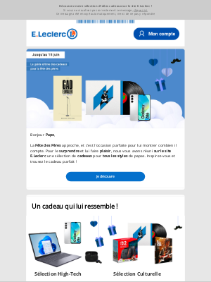 E.Leclerc Drive Draguignan (France) - Fête des Pères : et si on marquait le coup ?