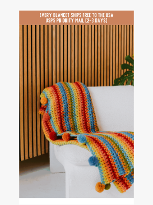 DharmaShop - BACK! Rainbow Dream Blanket – A Burst of Color and Craftsmanship ✨