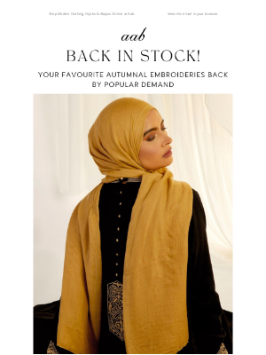 Aab - Back in Stock: Autumnal Embroideries