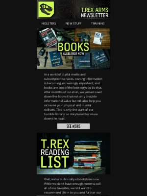 T.REX ARMS - NEW: Books + T.REX Reading List