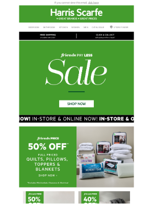Harris Scarfe (Australia) - HS Friends Sale is on NOW!
