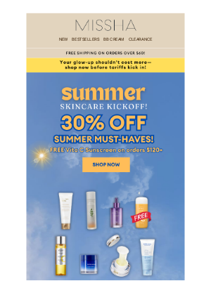 MISSHA - Sale EXTENDED! 💥 Final Day to Save on Summer Skincare