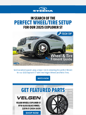Steeda Autosports - Explorer Wheel & Tire Fitment Guide