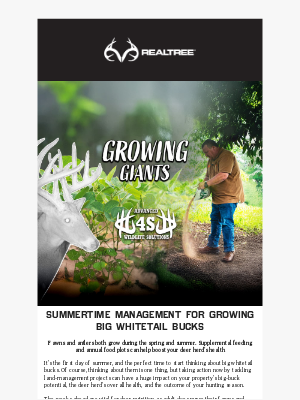 Realtree - Summertime Management for Growing Big Whitetail Bucks