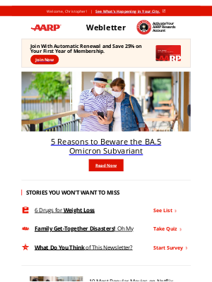 AARP - 5 Reasons to Beware the BA.5 Omicron Subvariant