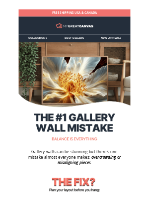 MyGreatCanvas - , are you making these gallery wall mistakes?