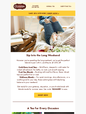 Celestial Seasonings - Head into the long weekend with savings!
