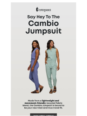 Cotopaxi - New Women’s Travel Jumpsuit Just Dropped