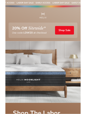 Helix Sleep - Save 20% sitewide today!