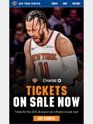 New York Knicks - 2025-26 Tickets On Sale 🏀