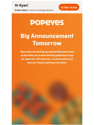 Popeyes Louisiana Kitchen - Something even better is coming tomorrow ✨