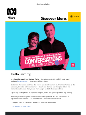 Australian Broadcast Corporation - Conversations goes on tour!