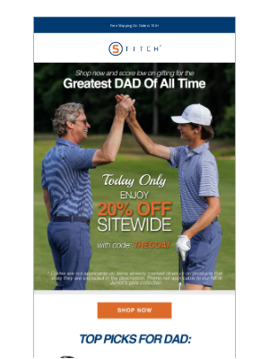 Stitch Golf - 20% Off For The Greatest Of All Time