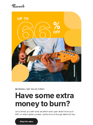 Reverb - Save up to 66% this weekend