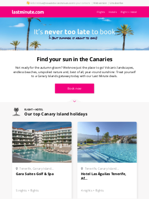 Lastminute (United Kingdom) - The Canary Islands - where summer never ends