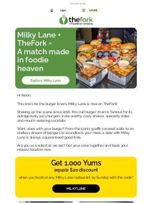 Dimmi Limited (Australia) - Milky Lane is now on TheFork!