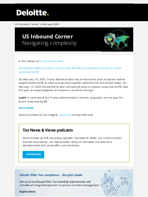 Deloitte - Hi Abby: Learn more about the US expanding tariffs on imports of steel and aluminum