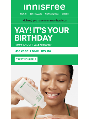 Innisfree - Happy Birthday from innisfree! Get 10% OFF