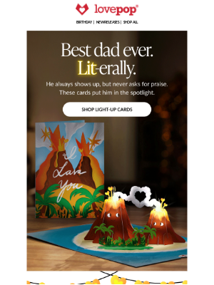 Lovepop - These Light-up cards win Father’s Day 💡
