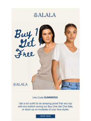 Alala - Don't Miss Out! Buy One Get One Free