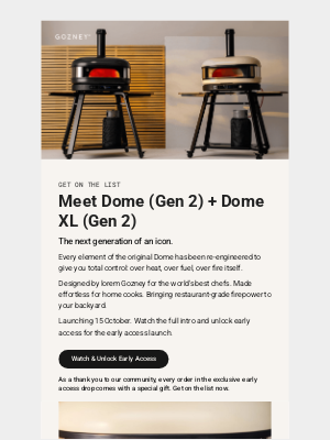 GOZNEY - Meet Dome (Gen 2) + Dome XL (Gen 2).