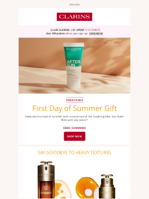 Clarins (Canada) - FREE After Sun Balm – ready for summer? 😎