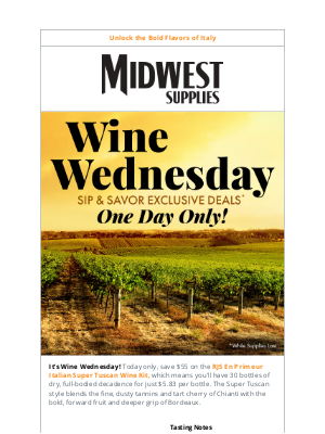 Midwest Supplies - Sip the Best of Italy: Save $55 on Super Tuscan