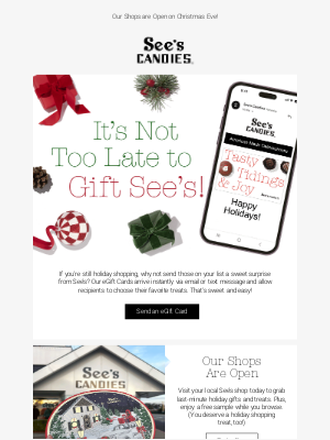 See's Candies - 🎄 Say Merry Christmas With an eGift Card 🎁