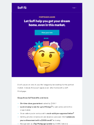 SoFi - 3-5% down payment options? Your dream home could be close 📫