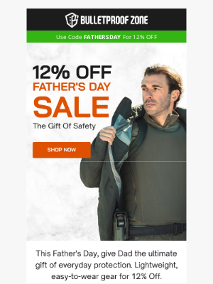 Bulletproof Zone - Give Gift Of Safety! 12% Off Father's Day