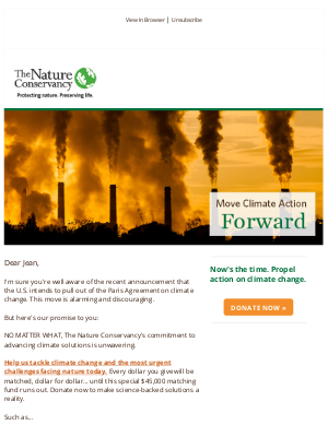 The Nature Conservancy - Climate Action Alert: Double Your Impact for the Planet