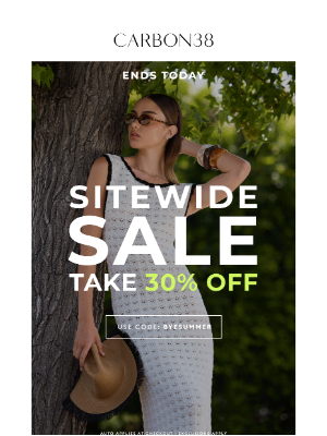 Carbon38 - ENDS TONIGHT–30% off Sitewide