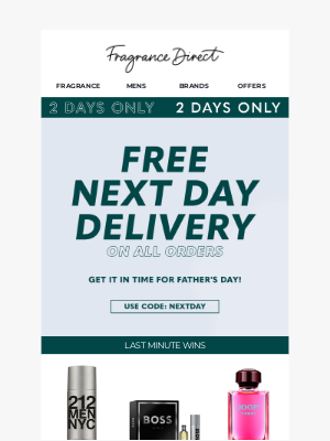 Fragrance Direct(United Kingdom) - Quick! Get FREE Next Day Delivery 🚚✨