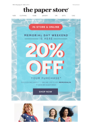 The Paper Store - 20% off your purchase ends today! ⌛