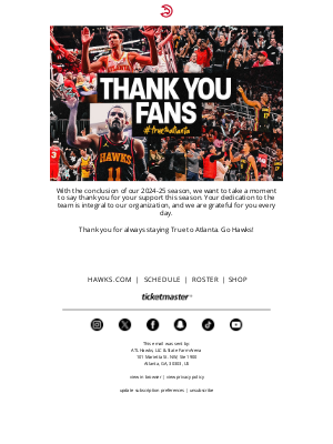Atlanta Hawks - Thank You, Atlanta ❤️