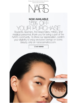 NARS Cosmetics - Inside: A token of our appreciation.