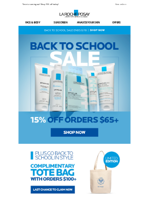La Roche-Posay - Back to School, Back to Clear Skin! Save 15% Now